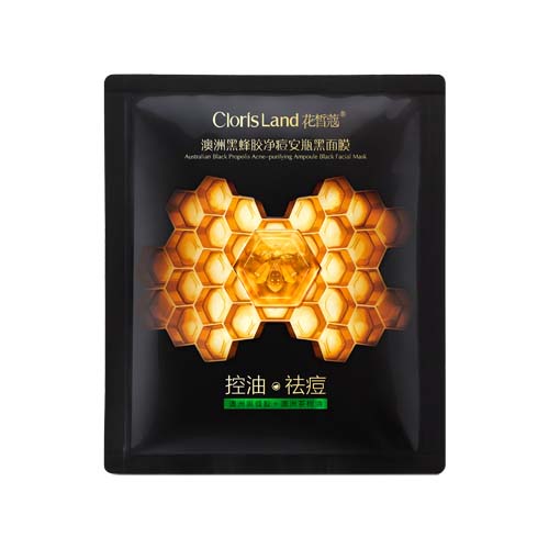 ClorisLand 花皙蔻澳洲黑蜂膠凈痘安瓶黑面膜
