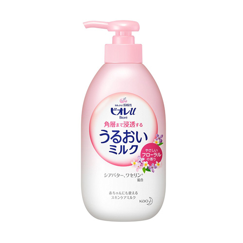 花王樂而雅保濕滋潤乳液（牛奶花香）