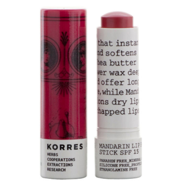KORRES Mandarin Lip Butter Stick SPF15 – Rose
