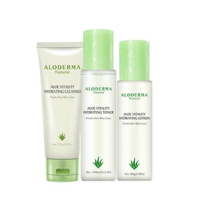璦露德瑪蘆薈鮮活補水組合-蘆薈補水潔面凝露