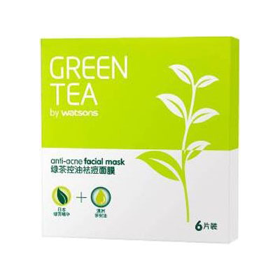 屈臣氏綠茶控油祛痘面膜